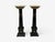 Hollywood Regency, Marble Top Pedestals, Ebonized Wood, Bronze, France, 1960s For Sale - Image 4 of 11