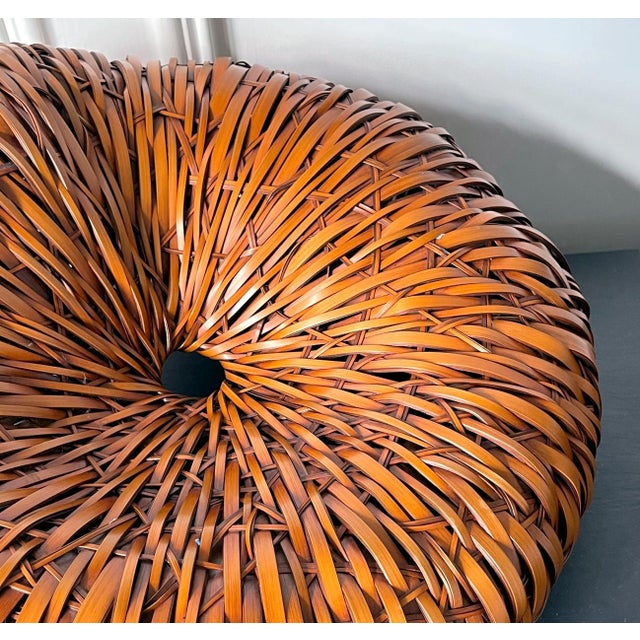 Large Contemporary Japanese Woven Bamboo Sculpture Mimura Chikuho For Sale - Image 15 of 16