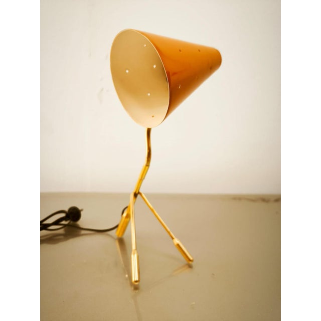 Brass Table Lamp with Adjustable Dome For Sale - Image 4 of 18