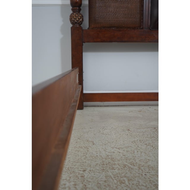 Lexington Tommy Bahama King Size Rattan & Leather Bed For Sale - Image 10 of 16