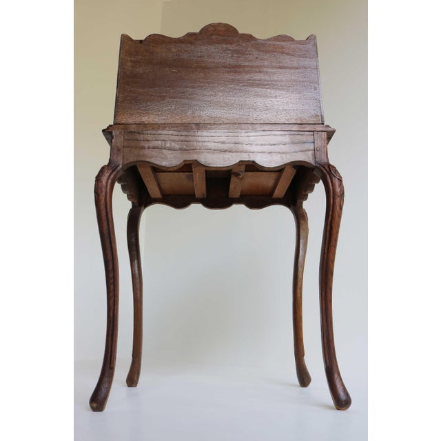 Antique French Louis XV Oak Nightstand, 1900s For Sale - Image 12 of 14