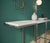 Metal Satin-Finish Steel Console Table with Glossy Cream-White Shelf by Guy Lefèvre for Maison Jansen, 1980s For Sale - Image 7 of 10