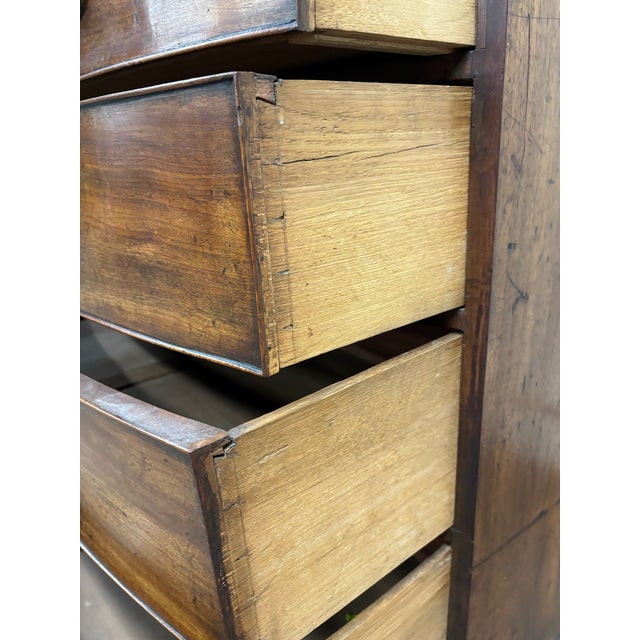 Antique Federal Hepplewhite Style Bowfront Mahogany Chest Dresser For Sale - Image 10 of 11