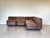 Modular leather sofa from the Deca series by Tito Agnoli for Arflex, 1970s, 5 modules (4 plus 1 corner), brown leather,...