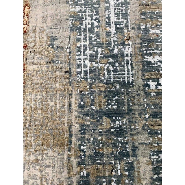 Textile Handwoven Modern Abstract Area Rug 9x12 For Sale - Image 7 of 9