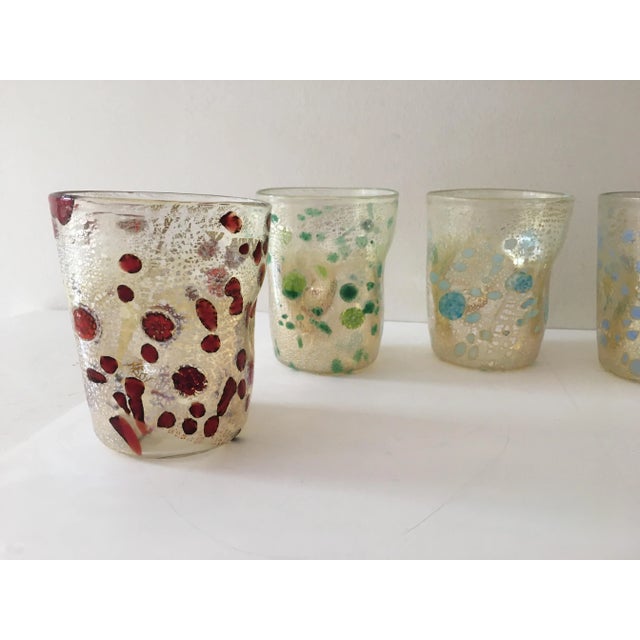 2000s "Murrisa Murano Glass" Glasses- Set of 6 set of 6 tumbler with "murrisa" very old technic in Murano very rare some...