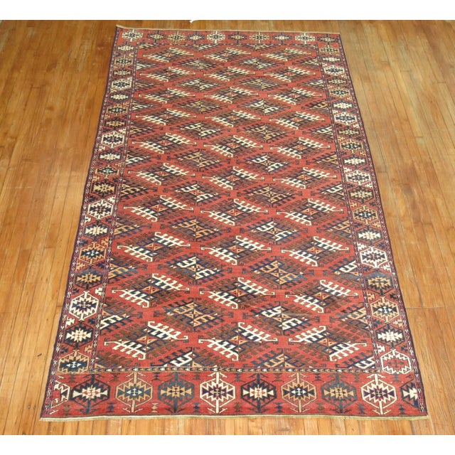 Late 20th Century Tribal Antique Turkeman Tekke Rug For Sale - Image 5 of 6