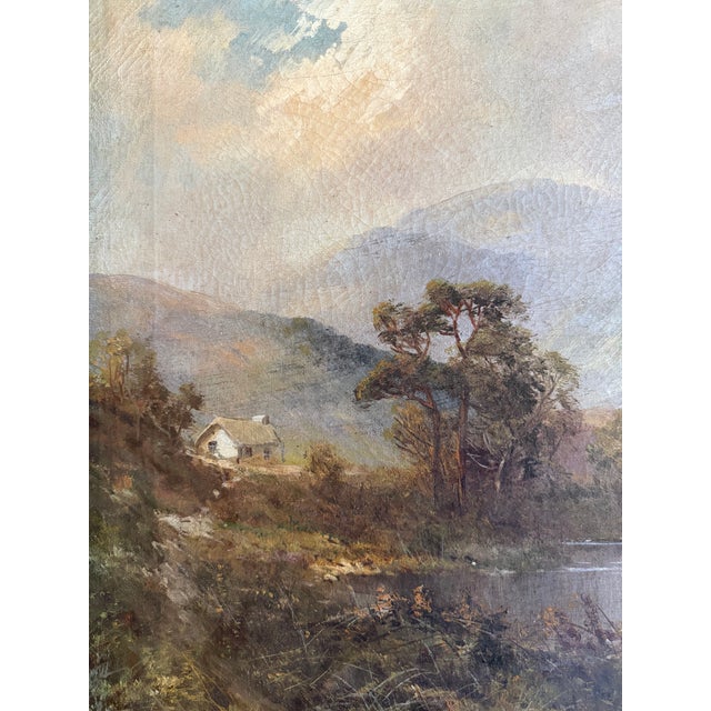 Early 1900s Oil on Canvas Painting of Scottish Loch by Frances E. Jamieson For Sale - Image 14 of 16