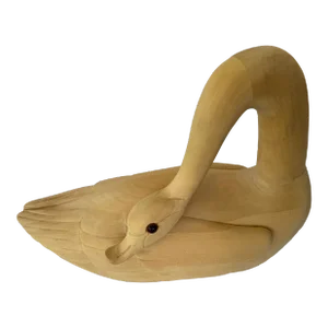 Late 20th Century Carved Wood Swan