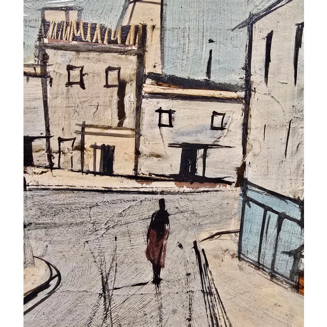 Wood Charles Levier—Charming Parisian Street Scene —1960s French Expressionist Oil Painting For Sale - Image 7 of 11