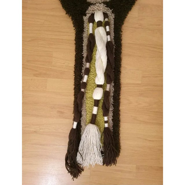 Mid-Century German Wool Wall Tapestry, 1970s For Sale - Image 4 of 5