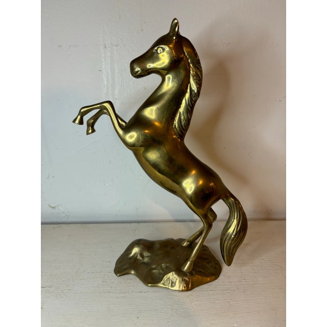 A really lovely rearing horse figure in English brass. Beautifully detailed and nicely proportioned. Hand selected in and...