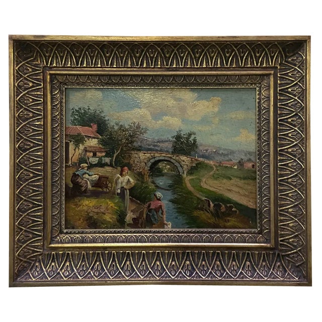 Pietro Colonna, Neapolitan School Country Scene, 21st Century, Oil on Canvas For Sale