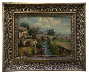 Pietro Colonna, Neapolitan School Country Scene, 21st Century, Oil on Canvas