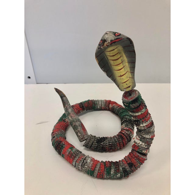 Vintage Bottle Cap Snake, Hand Painted, Hand Carved Chairish