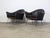 Black Mid Century Modern Leather Lounge Chairs by Adrian Pearsall for Craft Associates Model #1806-C, Set of 2 For Sale - Image 8 of 12