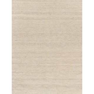 Exquisite Rugs Tweed Flatweave Handmade PET Yarn Beige Rug-9'X12' For Sale