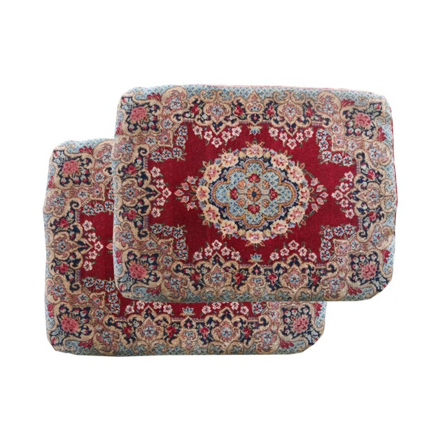 Antique Persian Mat Pillows - a Pair For Sale - Image 4 of 4