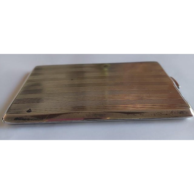 Early 20th Century Art Deco R. Blackinton Sterling Silver Cigarette Case, U S Navy Family Provenance For Sale - Image 4 of 11
