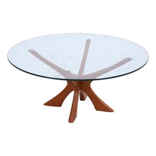 Mid-Century T118 Coffee Table in Teak by Illum Wikkelso for Niels Eilersen, Denmark, 1960s For Sale