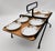 Rare Set of MCM Serving Plates and Wood Carry Holder Set of 9 For Sale - Image 4 of 12