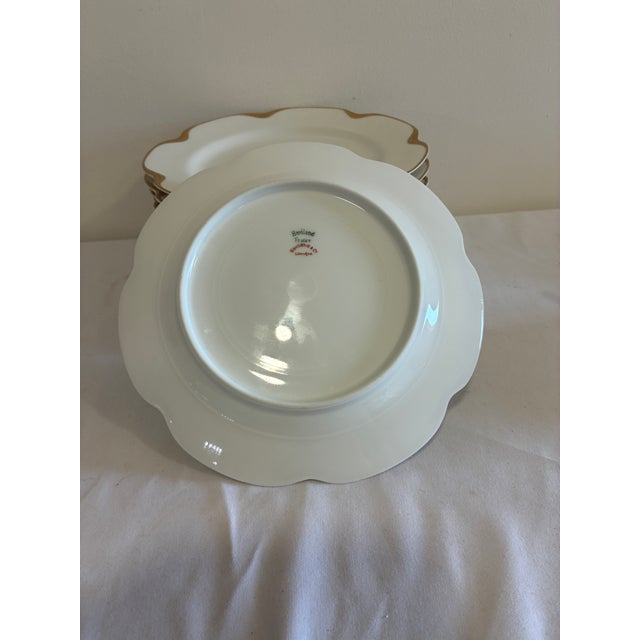 Antique Haviland & Co. Limoges Gold Scalloped Rim Plates, Set of 11, France For Sale - Image 9 of 12