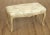 High Quality Vintage French Style Carved Wood Frame Bench with Custom Upholstered Seat
