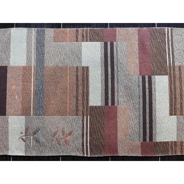 Bauhaus Modernist Bauhaus Geometric Rug, Czechoslovakia, 1930s For Sale - Image 3 of 8