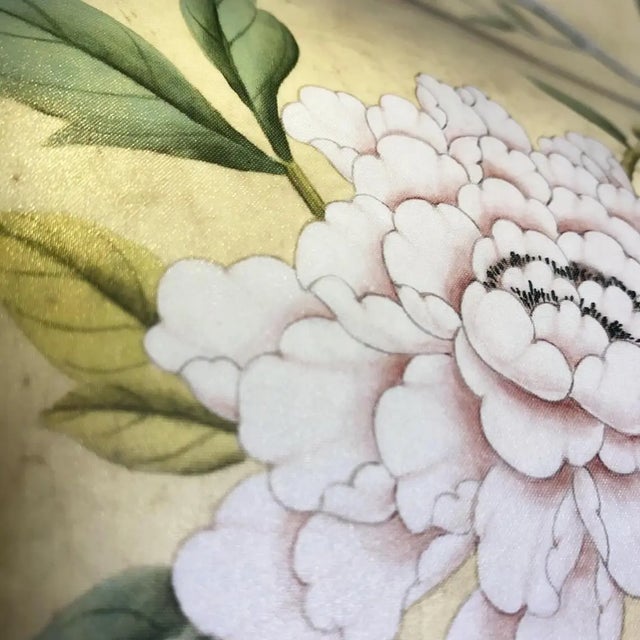 Textile 30"*60"/ Panel, Pearl Silk, a Set of 18th Century Style Chinoiserie Handmade Wall Panels, Vintage , Chinoiserie, Interior Wall Decor Pearl Silk For Sale - Image 7 of 15