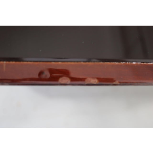 Oval Dining Table with Aubergine-Colored Glass Top and Marble Base, Italy, 1950s For Sale - Image 12 of 18