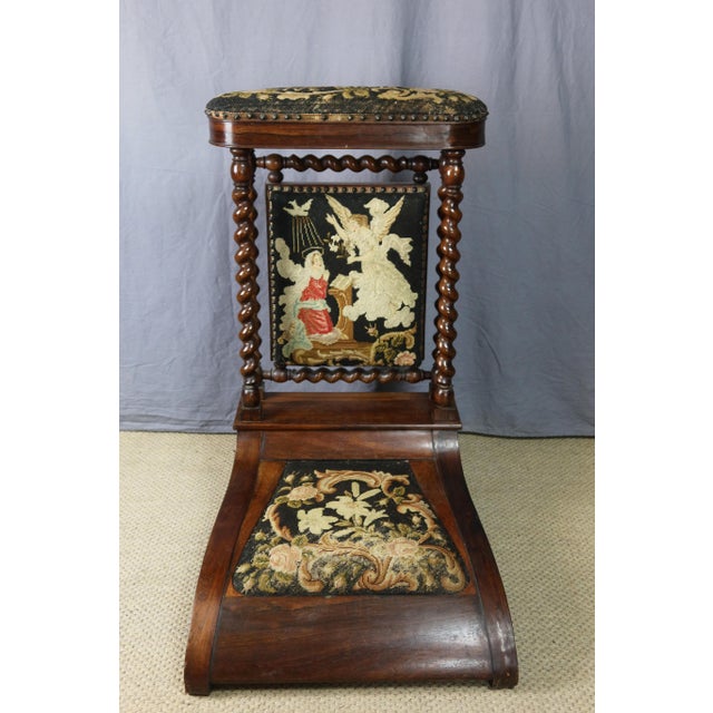 Rare napoleon iii period prie-dieu with twisted columns and its original tapestry. We have not changed the backing fabric...