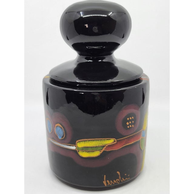 Covered Pot in Black Ceramic by Cesare Verzolini, Italy, 1960 For Sale - Image 13 of 13