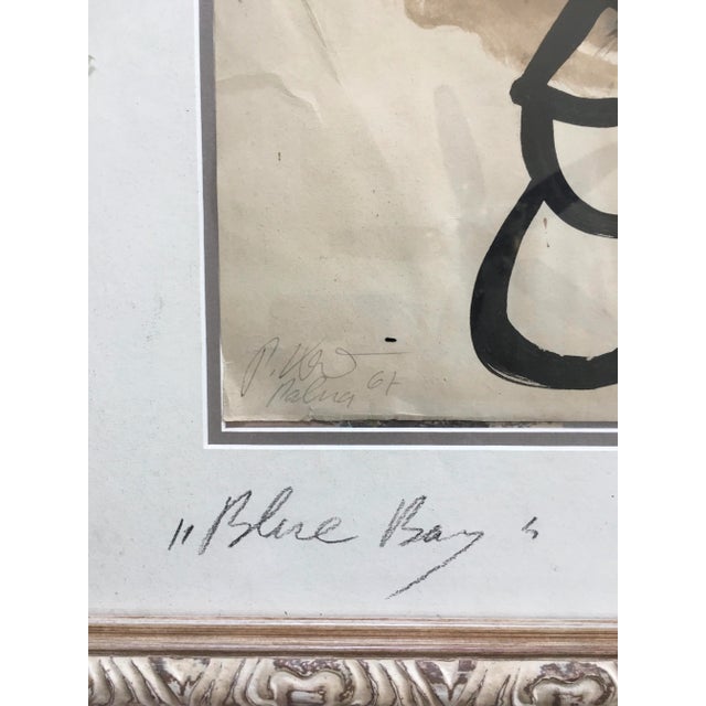 Abstract Expressionism “Blue Boy” Titled Painting by Peter Keil, Palma 1967 For Sale - Image 3 of 7