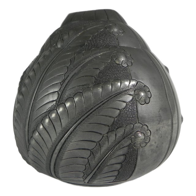 20th Century Art Nouveau Tin Vase by Petizon, 1890s For Sale