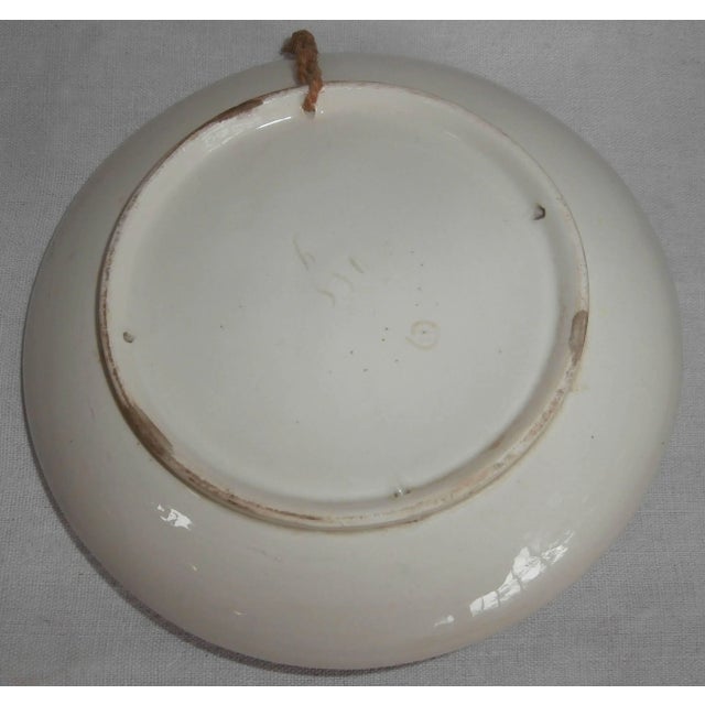 19th Century French Provincial Fives Lille Majolica Grapefruit Wall Plate For Sale - Image 4 of 7