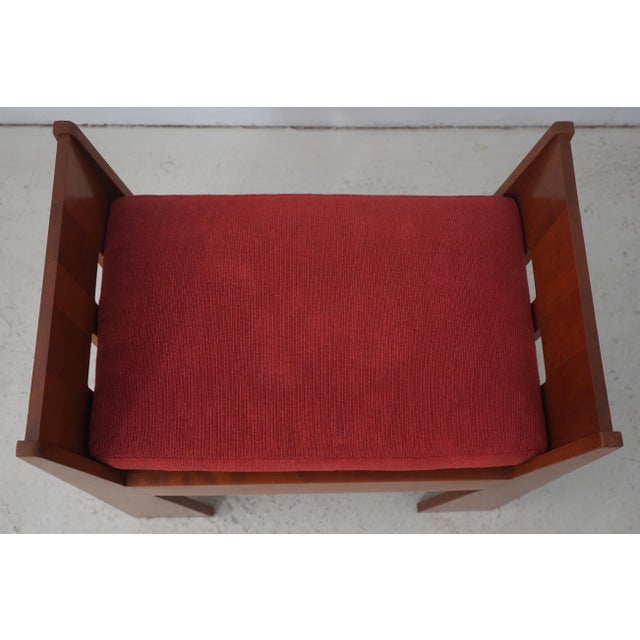 Mission Stickley Cherry Mission Limbert Bench For Sale - Image 3 of 14