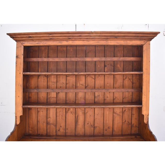 Brown Irish Pine One Piece Open Rack Dresser For Sale - Image 8 of 12