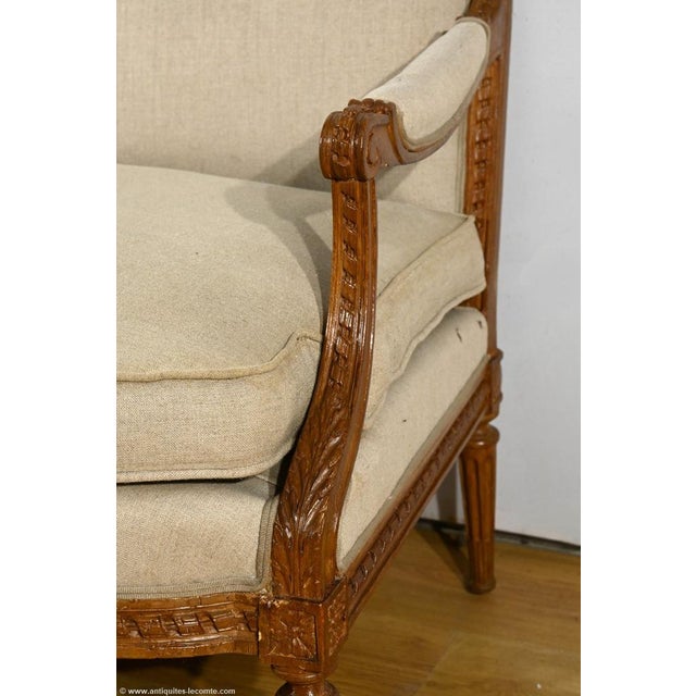 Early 19th Century Louis XVI Stained Beech Bench For Sale - Image 12 of 18