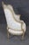 French Louis XVI Creme Painted Tall Back Heavily Carved Bergere Chair For Sale In Philadelphia - Image 6 of 12