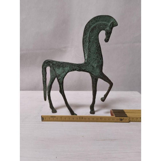 Mid-Century Modern Etruscan Horse in Bronze attributed to Frederick Weinberg, 1970 For Sale - Image 3 of 6