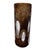 Vintage Encased Murano Art Glass Cut to Clear Vase in Amber & Brown Beautiful large art glass vase made of Encased glass...