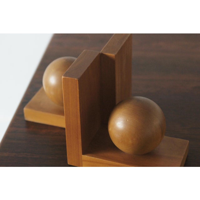 1950s Mid-Century Modern Wooden Bookends, 1950s, Set of 2 For Sale - Image 5 of 6