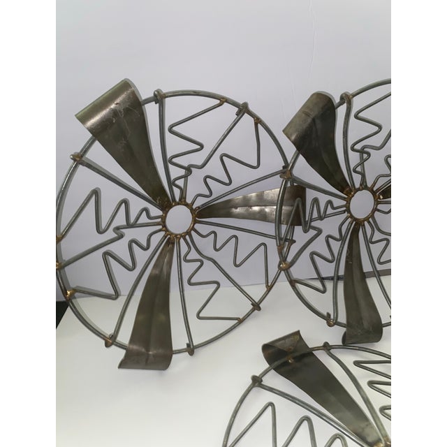 Metal French Folk Art . Set of 3 French Folk Art Metal Basket Bowls, Late 20th Century For Sale - Image 7 of 12