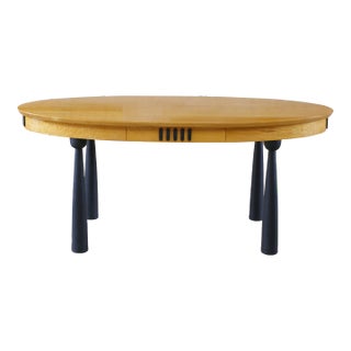 1980s Postmodern Birdseye Maple Artisan Made Desk For Sale