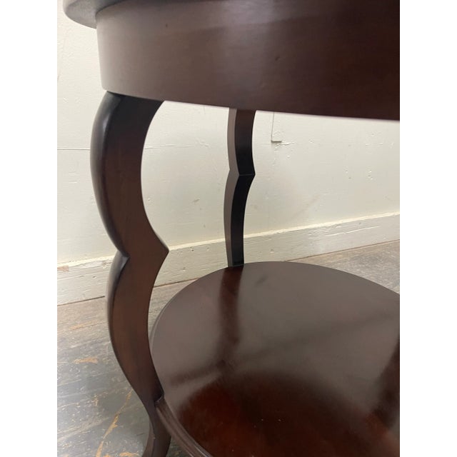 1990s Baker Milling Road Mahogany Round Side Table For Sale - Image 10 of 11