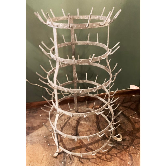 Vintage French Six Tier Industrial Wine or Beer Bottle Drying Rack Chairish