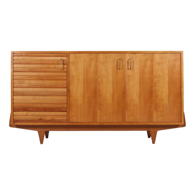 Mid-Century French Sideboard in Cherrywood, 1950s For Sale