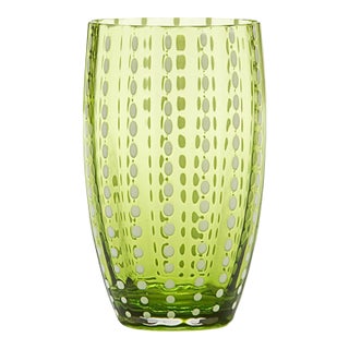 Zafferano 15oz Perle Beverage Glasses (Set of 2) - Apple Green For Sale