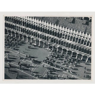 Erich Andres, Venice: Crowded St Mark's Square, Italy, 1955, Black & White Photograph For Sale