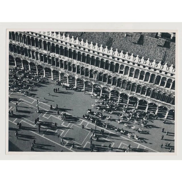 Erich Andres, Venice: Crowded St Mark's Square, Italy, 1955, Black & White Photograph For Sale